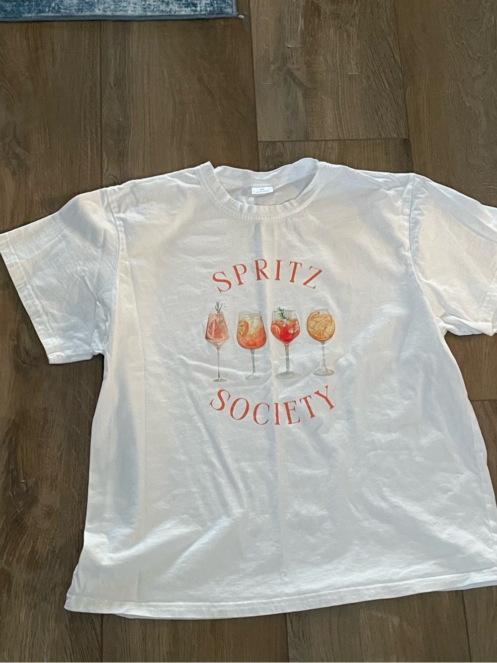 Spritz Society White Graphic Tee - Summer Cocktail Design